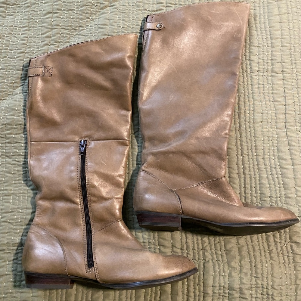 Aldo Taupe Knee High Riding Boots 7.5